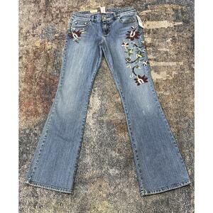 Princy by Jessica Simpson Women’s Jeans Sz 5 Embroidered Floral Bootcut